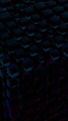 Aufkleber - Abstract 3D Glass Cubes on Gradient Sky Background