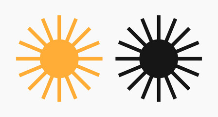 Wall Mural - sun symbols icons. design elements. vector illustration.