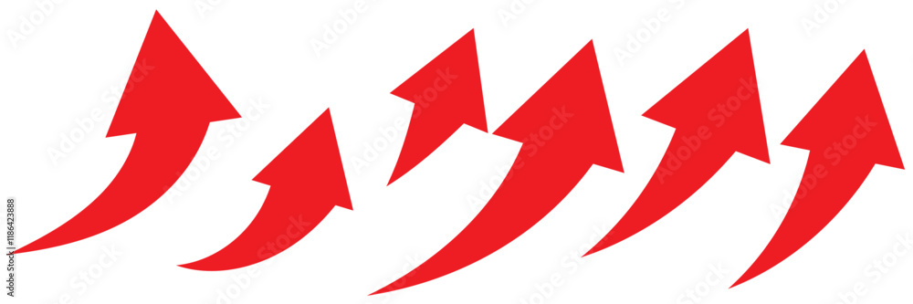 red arrow icon on white background. flat style. arrow icon for your web ...
