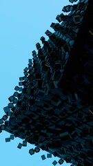 Aufkleber - Abstract 3D Glass Cubes on Gradient Sky Background