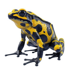 Wall Mural - Vividly Colored Poison Frog on Clean transparent background with Photorealistic Detail