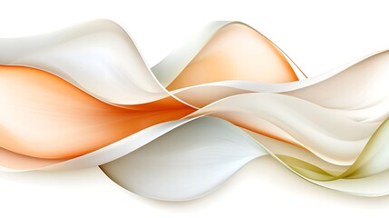 Wall Mural - Abstract Wave Background  Elegant Flowing Lines in Orange  White  and Green