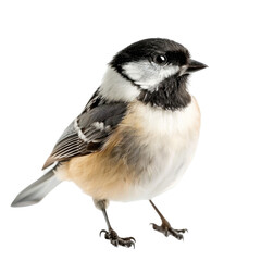 isolated chickadee on clean transparent background in photorealistic style ideal for nature and bird