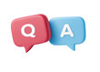 © mdmubarak - 3d Speech bubble with q and a letters,