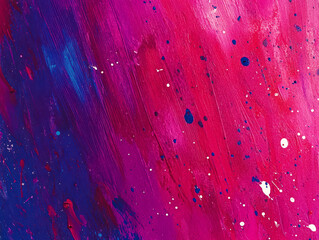 Wall Mural - A painting with a blue and pink background and a purple and blue stripe