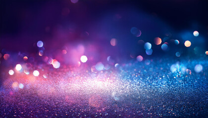 Wall Mural - fond abstrait colore avec des particules lumineuses sur le sol fantaisie paillettes effet bokeh coul