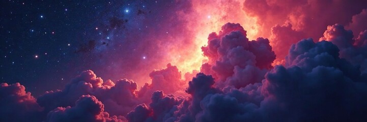 Wall Mural - glowing starry clouds in the orion nebula's vastness, star, space, nebula