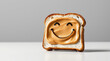 © Rafal Rutkowski - Smiling peanut butter toast. A fun and cheerful image perfect for breakfast, snack, or happy food concepts.