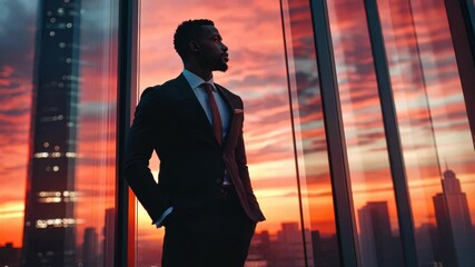 Wall Mural - The Businessman by Sunset