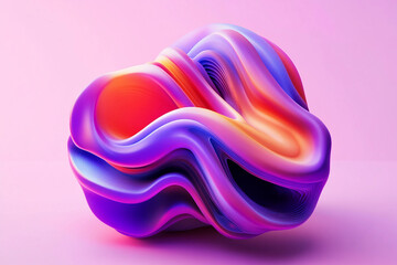 Wall Mural - colorful background 3d image generative ai design