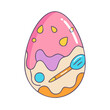 © Waliul - painted egg vector icon, easter vector illustration - simple illustration of painted egg perfect for logos, and easter-themed designs.