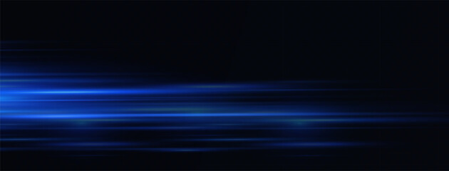 Wall Mural - blue laser beams isolated on black background. abstract light effect. blue lens flash. horizontal ra