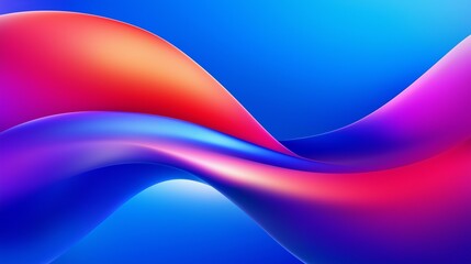 Wall Mural - abstract colorful wave pattern with smooth gradient