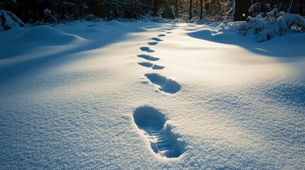 Sticker - Footprints in the Snow