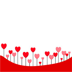 Wall Mural - Valentine heart border