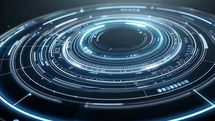 Wall Mural - glowing circular patterns and intricate designs create a captivating digital abstract environment wi