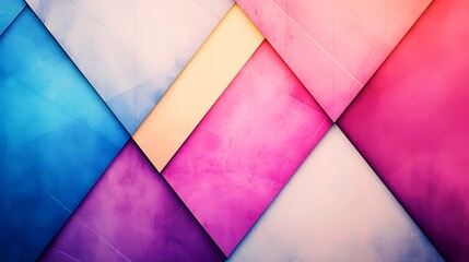 Wall Mural - Serene Abstract Landscape with Dynamic Geometric Shapes in Soft Pastels for a Vibrant Modern Art Aesthetic