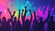 © Johannes - Diverse group people cheering in front rising stock chart, symbolizing financial success market excitement. Vector illustration, colorful graphics, growth, teamwork, achievement, prosperity. illustra