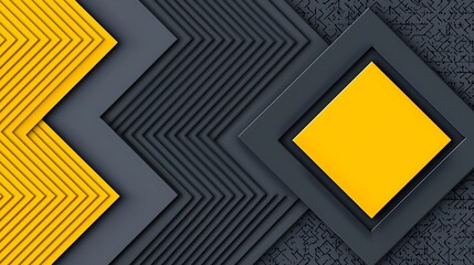 Wall Mural - Bold and Energetic Abstract Design Featuring Dark Background and Vibrant Yellow Elements, Perfectly Balanced for Modern Aesthetic Applications