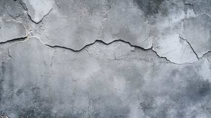 Leinwandbilder - Aged Weathered Concrete Wall With Cracks Exposing History And Texture : Generative AI