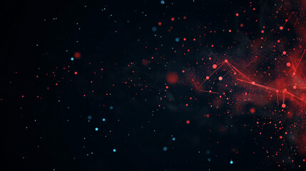 Wall Mural - Abstract Red and Teal Energy Burst 
