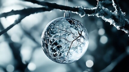 Sticker - Crystal Ornament Reflects Winter Branches