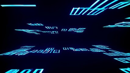 Leinwandbilder - Digital exploration of neon patterns and shapes in a futuristic environment during a creative visual experience