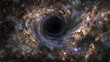 © Sadia - 'Realistic Black Hole Illustration in Stunning 8K – High-Resolution Space Wallpaper'