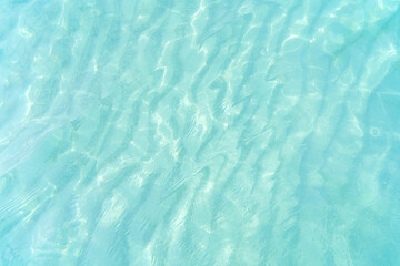 Wall Mural - blue water surface with reflection and ripples