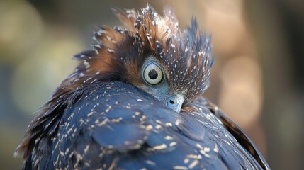 Wall Mural - Close-Up of a Bird with a Curious Gaze