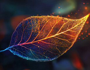 Wall Mural - Glowing Leaf