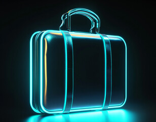 Wall Mural - Neon Briefcase