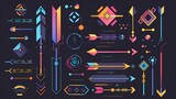 arrow vector icon set collection diffrent arrow signs