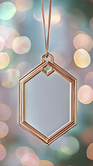 Poster - Elegant metallic ornament with reflective surface