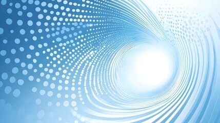 A blue background with white dots