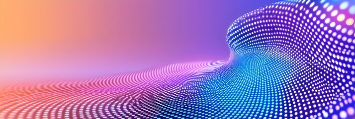 A blue background with white dots