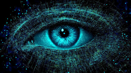 Wall Mural - digital eye: abstract vision