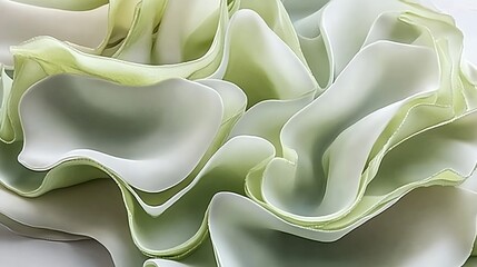 Wall Mural - Soft Green and Blue Wave Texture in High Resolution Detail