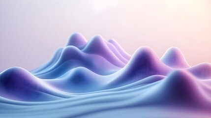 Wall Mural - Dreamy Soft Wavy Gradient in Pink and Purple High-Resolution Background