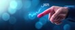 © Pixelbiz - AI trend 2025 business concept. A hand points at a digital graph indicating growth, with the year 2025 highlighted, suggesting future trends or financial projections.