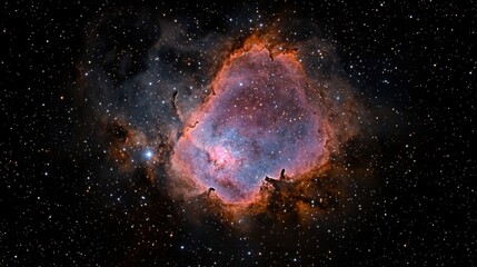 Wall Mural - Stunning Nebula with Bright Stars and Galactic Background in Space