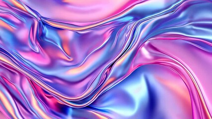 Wall Mural - abstract iridescent swirls of pink, purple and magenta