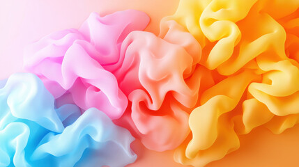 Aufkleber - calming blend of soft pastel colors transitioning from blue to pink and yellow, creating serene and soothing visual experience