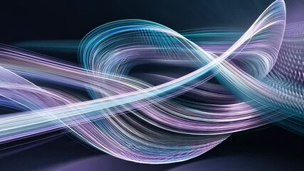 Wall Mural - abstract swirling light trails: a symphony of purple and teal
