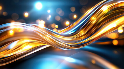 Aufkleber - mesmerizing abstraction of flowing light trails and shimmering colors, creating dreamlike atmosphere. vibrant hues and smooth curves evoke sense of motion and fluidity
