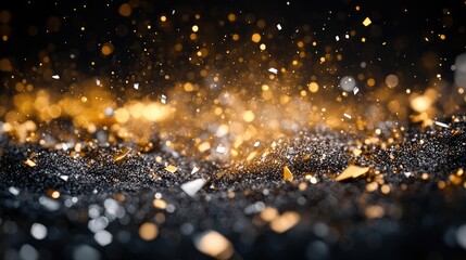 Wall Mural - abstract glittering background with gold and silver particles creating a luxurious and elegant atmos