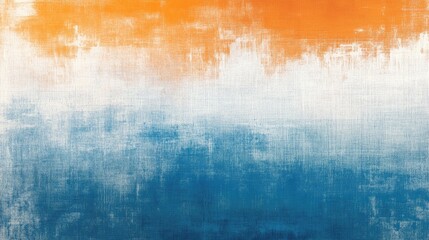 Wall Mural - vibrant blue orange and white abstract gradient texture with subtle grain for artistic background de