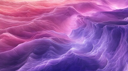 Wall Mural - Calming Pink and Purple Wave Texture with Photorealistic Gradient