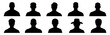 © Iraxbd - Set of vector avatar profile icon in silhouettes. Silhouette head. avatar face. Male and female avatar profile sign. set of knives