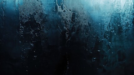 Wall Mural - dark abstract glass texture with gradients and water droplets for creative background design